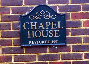 Plaque on the old Methodist Chapel August 2009